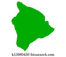 מפה, של, הוואי