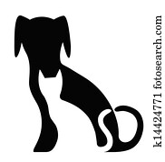 מצחיק, חתול, ו, כלב, תרכובת