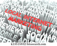 מקומי, אינטרנט שיווקי, concept.
