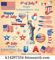 מתולתל, דגל אמריקאי