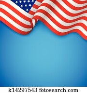 מתולתל, דגל אמריקאי