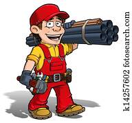 מתקן כל דבר, -, אינסטלטור, אדום