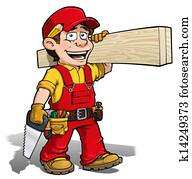 מתקן כל דבר, -, נגר, אדום