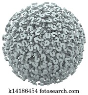 סימני שאלה, כדור, כדור, הרבה, שאלות, שאל