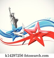 פסל של דרור, עם, דגל אמריקאי