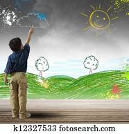 צבע, a, יום אפור