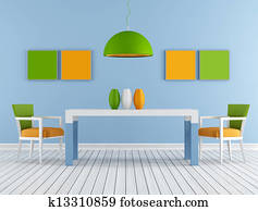 צבעוני, מודרני, חדר אוכל