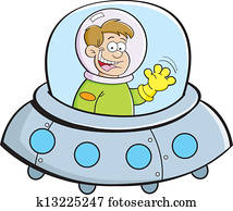 ציור היתולי, בחור, ב, a, חללית