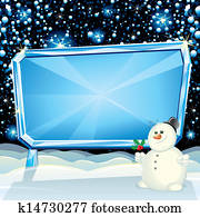 ציור היתולי, כרטיס של חג ההמולד, איש שלג