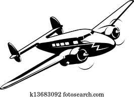 ציור היתולי, ראטרו, מטוס