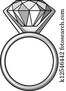 צלצול של יהלום, (ring, עם, diamond)