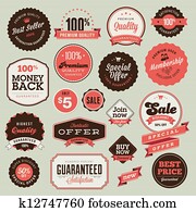 קבע, של, בציר, תגים, ו, מדבקות