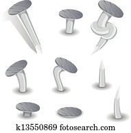 קבע, של, ציור היתולי, ציפורניים