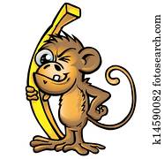 קוף, ציור היתולי