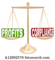 רווחים, ו, ציות, במאזן, טפס, לשקול, מילים