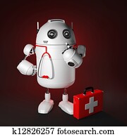 רפואי, robot., מחשב מתקן, מושג