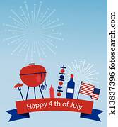 שמח, יום עצמאות, של, אמריקה