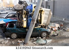 תאונה של מכונית, התרסק