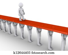 إنسان, نوكأ, دعم دعم, إلى داخل, أمر, بأن ينجح