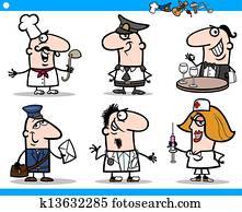 ビジネスマン, 漫画, 特徴, セット