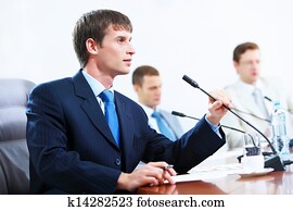 三, businesspeople, 在, 會議