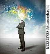 商人, 以及, 創造性, 想法