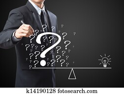 商人, 寫, 解決, 概念