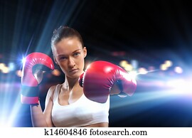 年輕, 拳擊手, 婦女