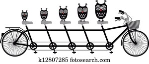 猫头鹰, 在上, 汇接骑车, 矢量