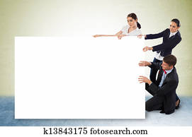 작은 그룹의 사람, 보유, a, 공백, 기치