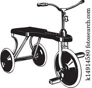 子供の三輪車 図画 クリップアート 切り張り イラスト 絵画 集 K Fotosearch