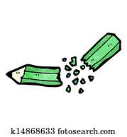 ポキッと折られた 鉛筆 漫画 クリップアート 切り張り イラスト 絵画 集 K Fotosearch