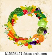 野菜 フレーム クリップアート 切り張り イラスト 絵画 集 K Fotosearch