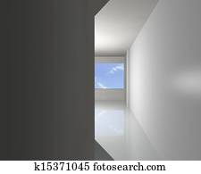空, 白い部屋, ∥で∥, ∥, 大きい, 窓 イラスト k10754497 Fotosearch