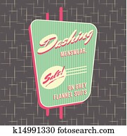 1950s Storefront Style Logo Design 1950s Storefront Style Logo Design
