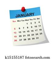 2014 calendar for January.