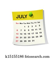 2014 calendar for July.