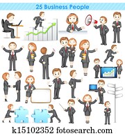 3, businesspeople, kollektion