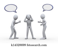 3, konflikt, folk, strid