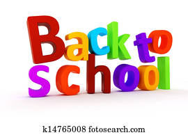 3d back to school text on white background 3d back to school text on white background