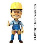 3d handyman normal thumb up 3d handyman normal thumb up