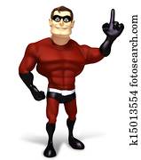 3d, render, גיבור על, direcion, מניח