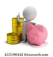 3d small people - savings 3d small people - savings