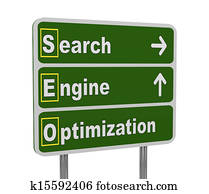 3d, verde, muestra del camino, de, seo