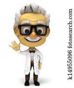 3d, ציור היתולי, פרופסור, נורמלי, הנח