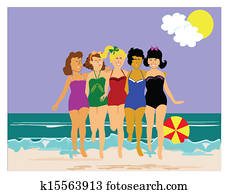 5 ladies on the beach 5 ladies on the beach