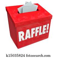 50-50 Raffle Enter to Win Box Drop Your Tickets