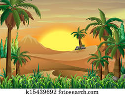 A forest at the desert A forest at the desert