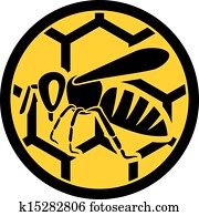 abeja, icono, (honey, abeja, sign)