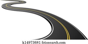 Abstract asphalt road isolated on white background. Abstract asphalt road isolated on white background.